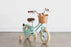 Bobbin Gingersnap 12" Wheel Kids Bike for Girls & Boys Ages 2-4 Years Old, Children Bicycle with Stabilisers, Bike Bell & Wicker Basket (Pale Green)