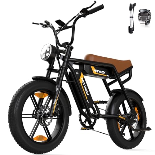 HITWAY Electric Bicycle, 20 * 4.0 inch Off-Road EBIKE for Adults with 250W Motor and 48V 15Ah/2 * 48V13Ah Battery, 7 Speed Snow Bike range 45-150 km