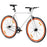 Rantry Fixed Gear Bike White and Orange 700c 59 cm Bicycles