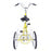 WooDerson 20 Inch Tricycle For Adults, Foldable 3 Wheel Bike Max Load 110Kg, Carbon Steel, Yellow Bicycle 1 Speed, With Basket, Elderly Friendly, For Park Shopping Exercise Etc