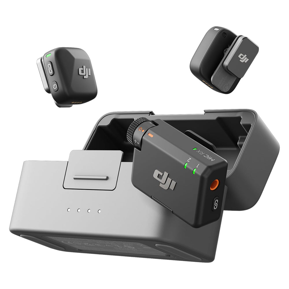 DJI Mic Mini (2 TX, 1 RX, Charging Case), Wireless Microphone for Vlog