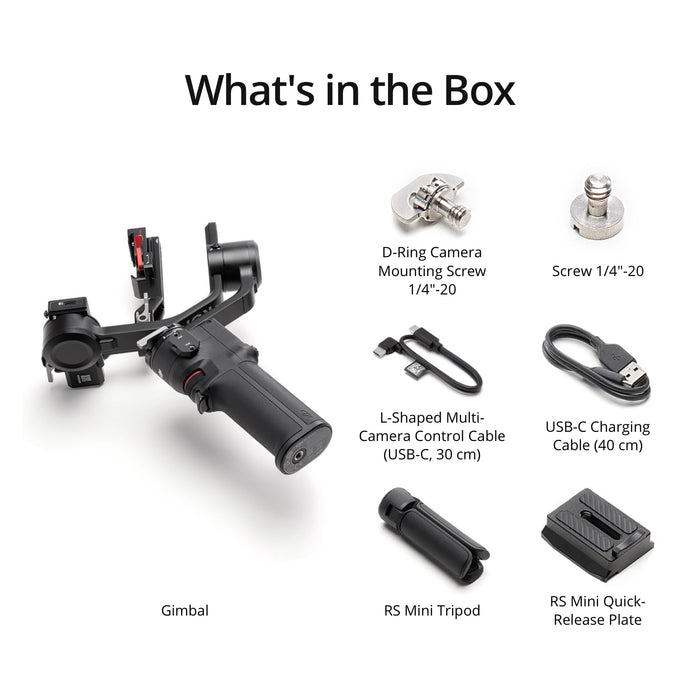 DJI RS 3 Mini, 3-Axis Gimbal Stabilizer for Canon/Sony/Nikon Cameras