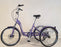 Folding tricycle, tricycle, 24" wheels, three wheel bicycle, trike with 6 speed gears, folding trike (Matte Purple)