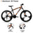 Hiland Mountain Bike, 21 Speeds Drivetrain, 3 Spokes Aluminum Frame 26 Inch Wheels, Disc-Brake Bike for Men Women Men's MTB Bicycle, Orange