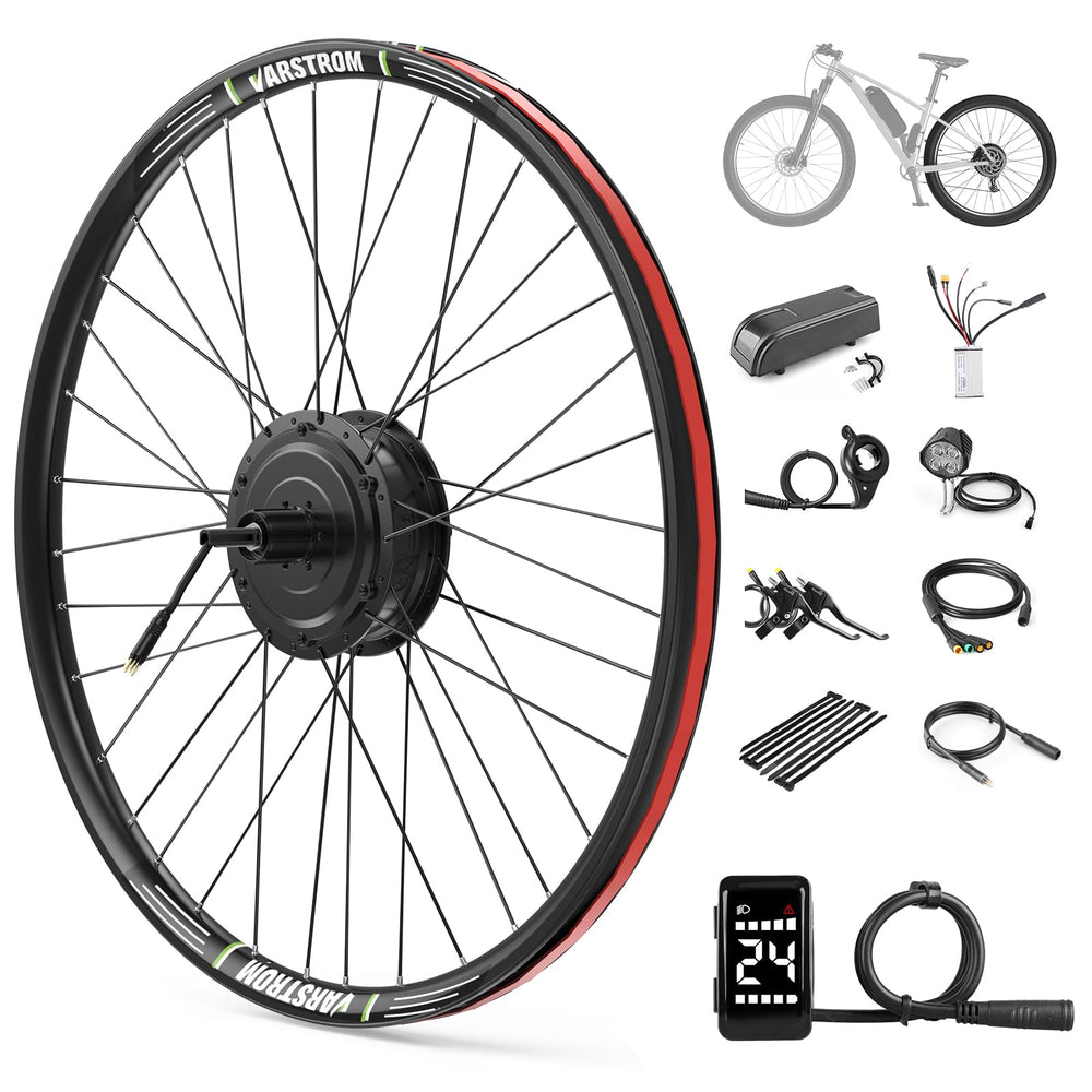 Varstrom 36V 250W Rear Ebike Conversion Kit 26" Rear Wheel Hub Motor Kit Electric Bike Conversion Kit with DZ40 Display & PAS Sensor & Controller for City & Mountain Bikes