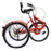 Folding Adults Tricycle 24" 3 Wheels 7 Speed Tricycle For Adults|3-Wheel Bicycle with Shopping Basket Adult Tricycle with Backrest & Bell-Freely Adjustable Hight (Red)