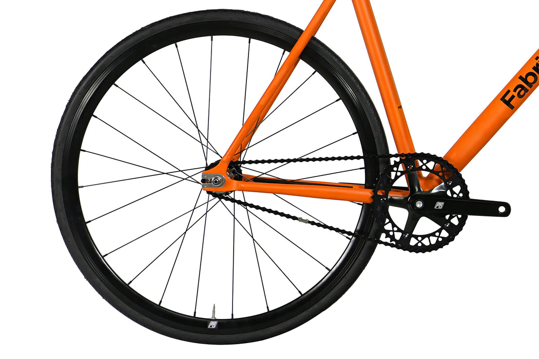 FabricBike Light PRO - Fixed Gear Bike, Single Speed Fixie Bicycle, Aluminium Frame and Fork, Wheels 28", 4 Colours, 3 Sizes, 8.45 kg Aprox. (Light Pro Army Orange, M-54cm)