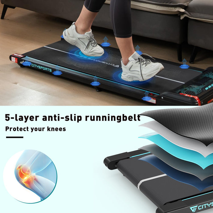 HomeFitnessCode Walking Pad Treadmill, 2.5HP, LED Display, Remote Control