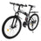 Levkitch 26 Inch Adult Folding Mountain Bike 21 Speed Mens MTB Foldable Bicycle with Disc Brakes Carbon Steel Frame Bicycle with Mudguard (Black-Silver)