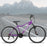 Hiland 26 Inch Women’s Mountain Bike, 21 Speed Steel Frame Adult Bicycle, Man MTB Bikes with Suspension Fork, Purple