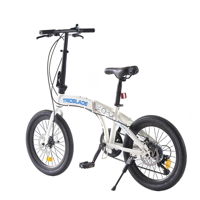 BSTSEL 20 Inch Folding Bike Adult,For Adult Men and Women Teens, Lightweight Aluminium Frame, 7 Speed Shimano Drivetrain, Foldable Bike With Disc Brake, Adult Bike Foldable Bicycle (White)