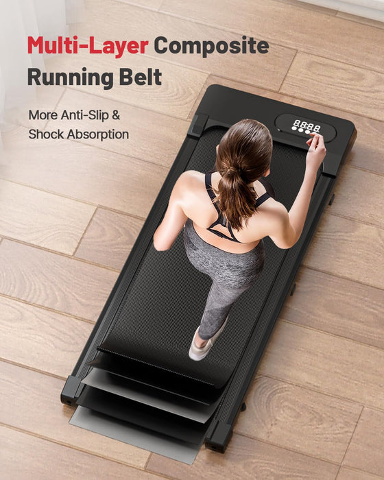 HomeFitnessCode Walking Pad Treadmill, 2.5HP, LED Display, Remote Control