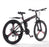 LSLIFE Folding Mountain Bike, 26 27.5 Inch Folding Bike for Adult 21-Speed Folding Bicycle for Men Women Shimano Drivetrain Dual Disc Brakes 3 Spoke Wheels Shock Absorber (Black & Red, 27.5 Inch)